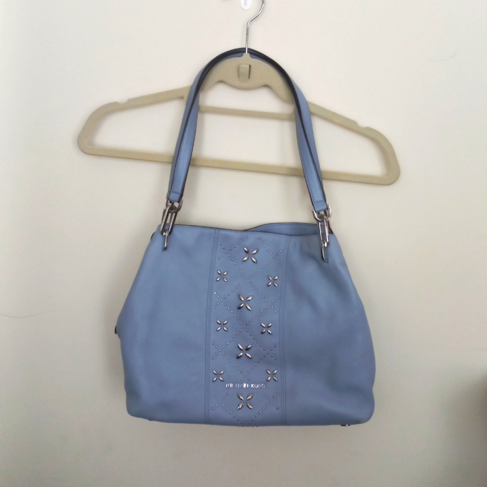 Michael Kors Blue Leather Shoulder Bag